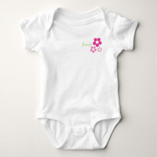 Blumenmädchen mit Namen - Säugling Baby Strampler