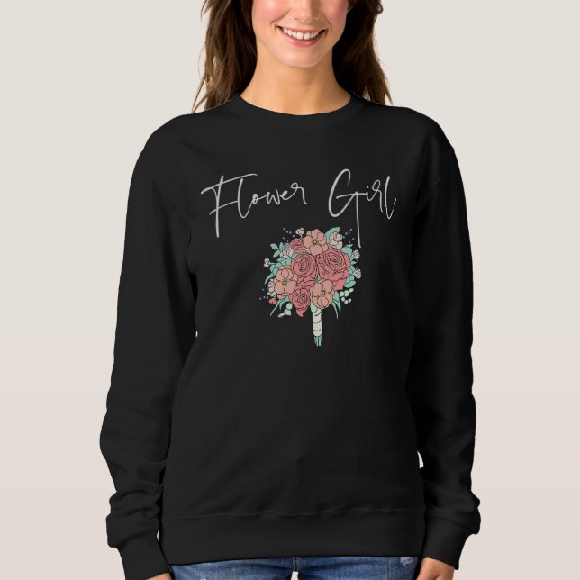 Blumenmädchen passend beim Hochzeitsvorbereitung Sweatshirt (Vorderseite)