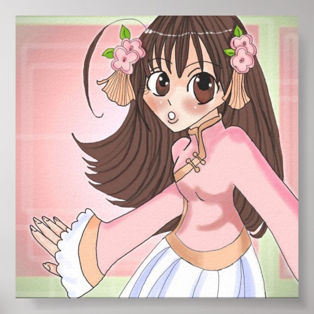 Blumenmädchen Poster (Vorne)