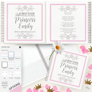 Blumenmädchen Prinzessin Skizze und Notizbuch
