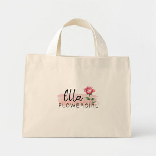 Blumenmädchen Rosa-Rosen-Tasche – Kostbare Erinner Mini Stoffbeutel