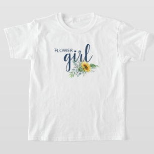 Blumenmädchen Sonnenblume Hochzeit T-Shirt