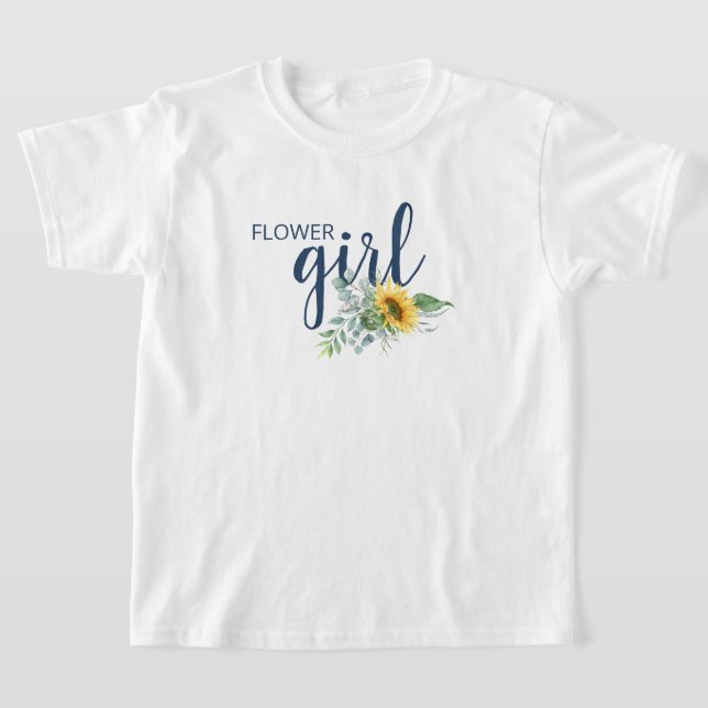 Blumenmädchen Sonnenblumen Hochzeitsstift T - Shir T-Shirt (Ablage )