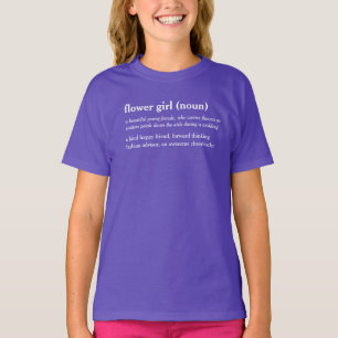 Blumenmädchen-Wörterbuchdefinitions-Gewohnheits-T T-Shirt