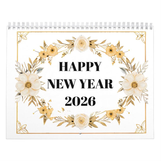 Blumenmalbuch-Kalender 2026 Kalender (Titelbild)