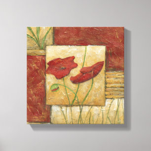 Blumenmalerei mit sichtbaren Bürsten-Anschlägen Leinwanddruck