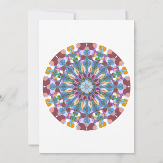 Blumenmandala Dankeskarte