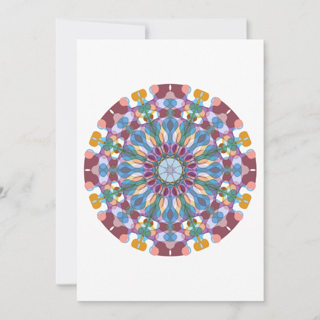 Blumenmandala Dankeskarte (Vorderseite)