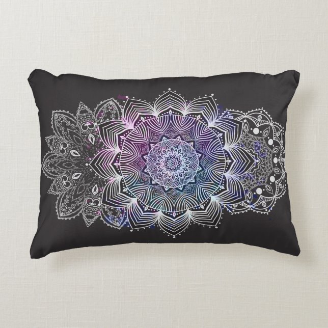 Blumenmandala Dekokissen (Vorderseite)