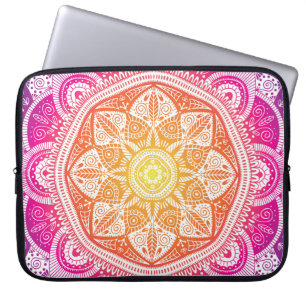 Blumenmandala: farbenfroh Vintag. Laptopschutzhülle