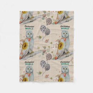 Blumenmantel Eule Fleece Babydecke