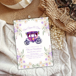 Blumenmärchen, Prinzessin Carriage Baby Dusche Einladung