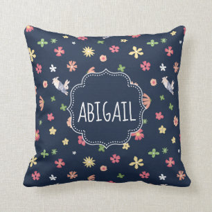 Blumenmarine-Muster Peter-Kaninchen- Kissen