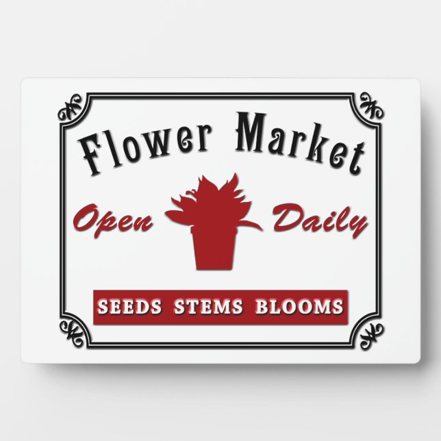 Blumenmarkt Fotoplatte (Vorderseite)