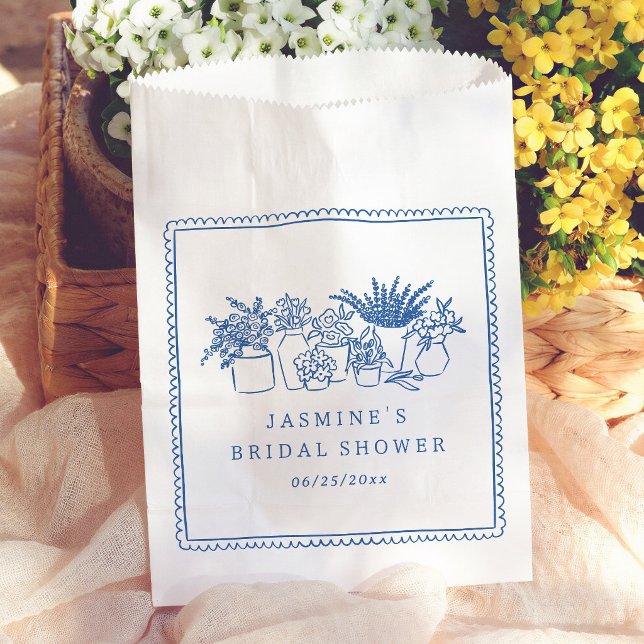 Blumenmarkt Handgezeichnete Hochzeitsdusche Dankes Geschenktütchen (Von Creator hochgeladen)