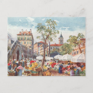 Blumenmarkt Nizza, Frankreich Postkarte