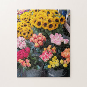 Blumenmarkt-Platz-Puzzle Puzzle