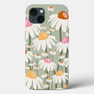 Blumenmarkt Tokio Retro Daisies Sagegrün Case-Mate iPhone Hülle