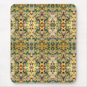 Blumenmarkt Vintage Gelbe Wildblume Botanisch Mousepad