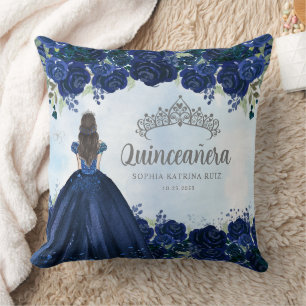 Blumenmarschall Blauer Grau Prinzessin Tiara Quinc Kissen