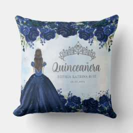 Blumenmarschall Blauer Grau Prinzessin Tiara Quinc Kissen