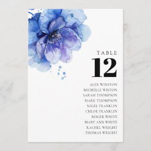 Blumenmatte Blue Tischnummer Seekarte