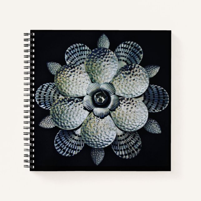 Blumenmetall Notizbuch (Vorderseite)