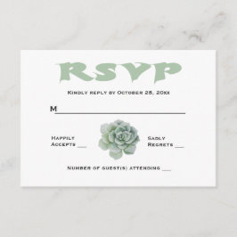 Blumenminze Grüne Kakteen-Reaktion RSVP Karte
