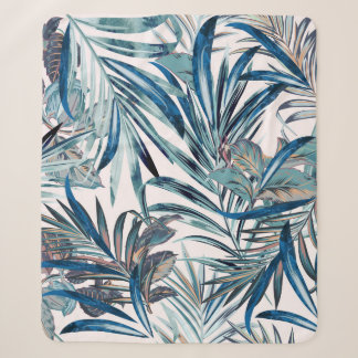 Blumenmode tropisches Vintage-Muster mit Palme  Sherpadecke