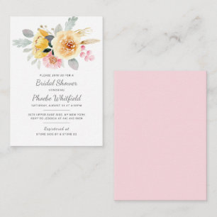 Blumenmodern Botanisches Brautparty Mitteilungskarte