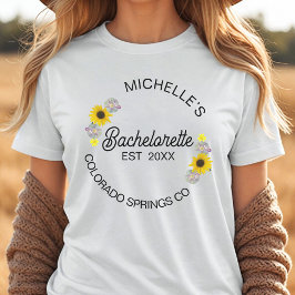 Blumenmodern Est. Jahr Junggeselinnen-Abschied Tri-Blend Shirt