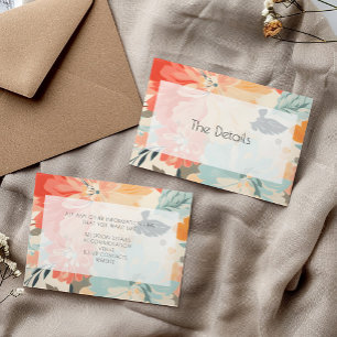 Blumenmoderne Typografie im Detail Begleitkarte