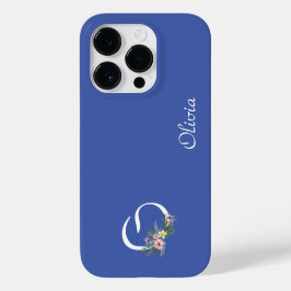 Blumenmonogramm Buchstabe O Ruhestand Geschenk Case-Mate iPhone 14 Pro Hülle