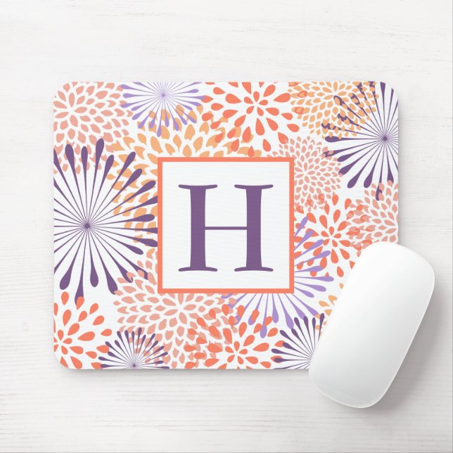 Blumenmonogramm Mousepad (Mit Mouse)