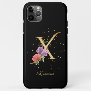Blumenmonogramm Name Buchstabe X Initiale Case-Mate iPhone Hülle