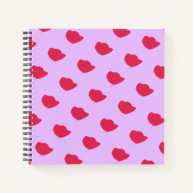 Blumenmonogramm SpiralNotebook Notizbuch (Vorderseite)