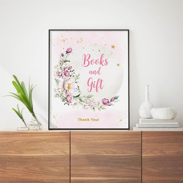 Blumenmoon Rosa Bücher und Geschenke Poster (Von Creator hochgeladen)