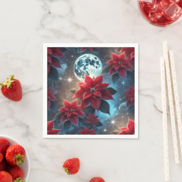 Blumenmoonlight Poinsettia Muster Decoupage Serviette