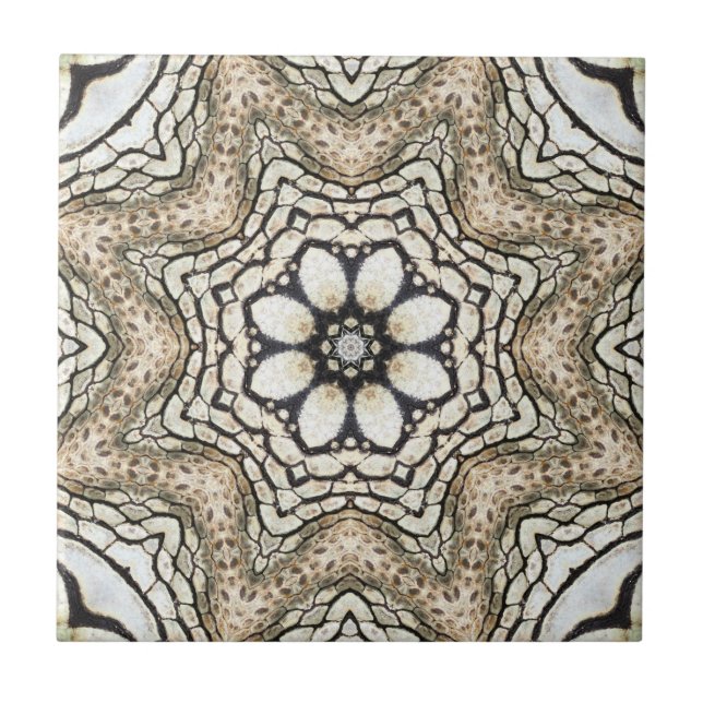 Blumenmosaik Inspirierte Keramik Tile Fliese (Vorderseite)