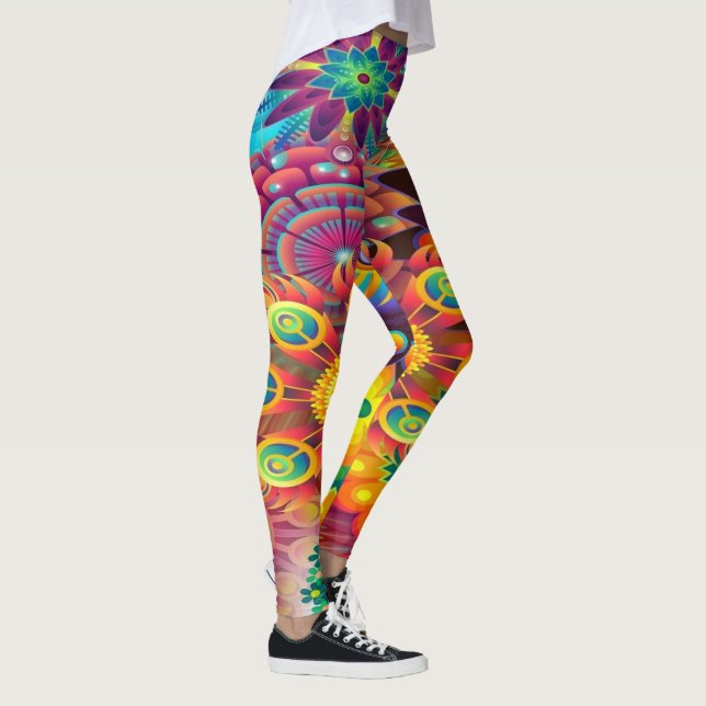 Blumenmosaik Leggings (Rechts)