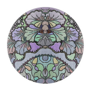 Blumenmosaik-Muster für abstrakte lila Pansy-Mosai Schneidebrett