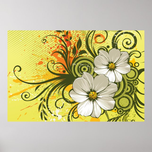 Blumenmotiv 9 Print Poster (Vorne)