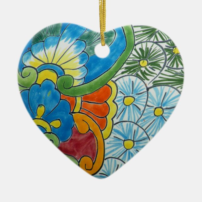 Blumenmotiv Keramik Ornament (Vorne)