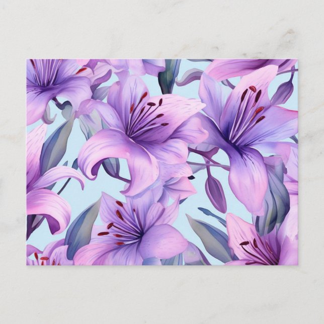 Blumenmotive Feiertagspostkarte (Vorderseite)