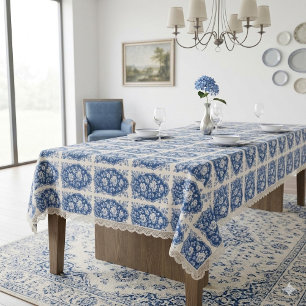 Blumenmotive Französische Toile De Jouy Vintage Bl Tischdecke