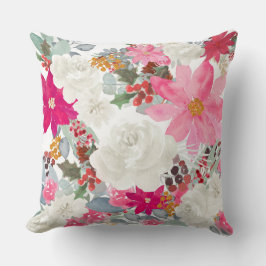 Blumenmotive für die Weihnachtszeit Kissen