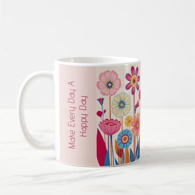 Blumenmotto im Vintagen 60er Kaffeetasse (Links)