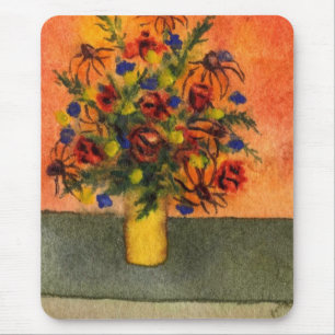 Blumenmousepad "Gelbe Vase" Mousepad