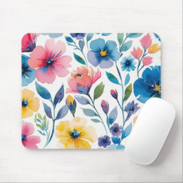 Blumenmousepad im Wasserfarbenstil Mousepad