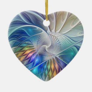 Blumenmuseum Fraktal Kunst, bunte Abstrakte Blume Keramik Ornament